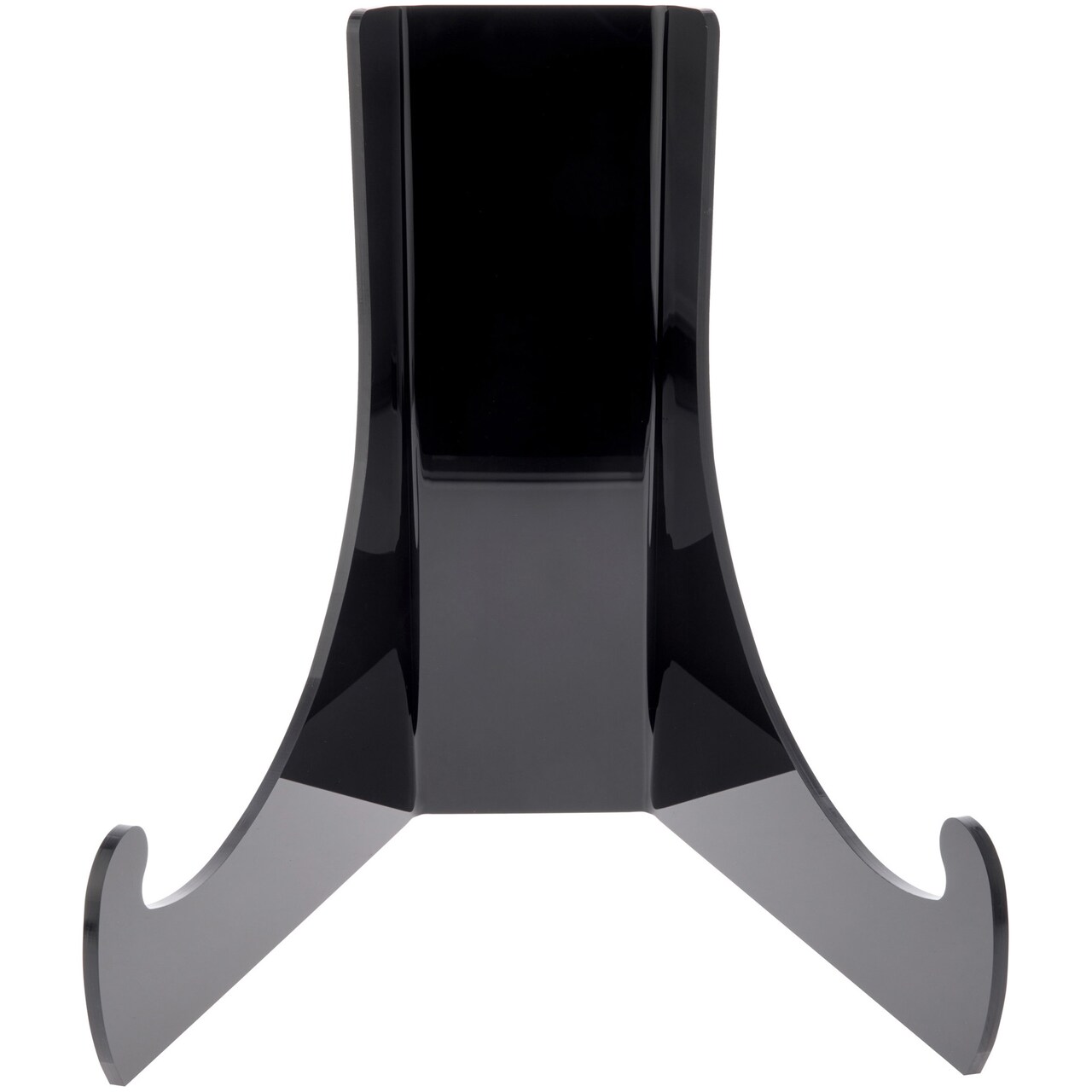 Plymor Large Black Acrylic Flat Back Easel with Deep Support Ledges, 12" H x 10" W x 9.75" D